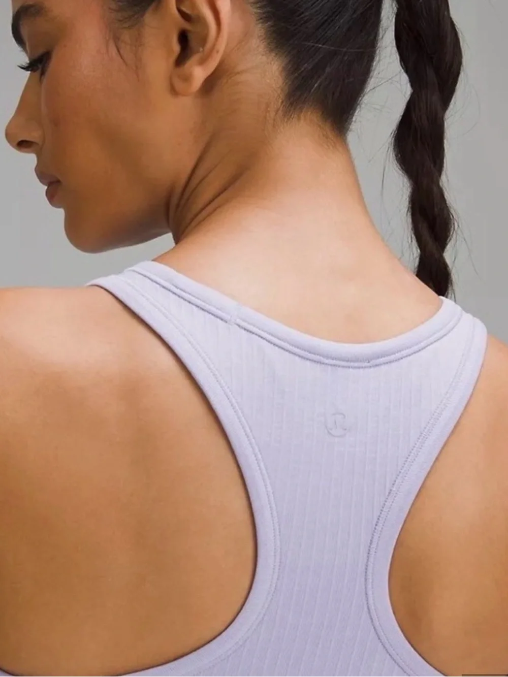 Lululemon Ebb to Street Lilac Racerback Tank Top Size 6